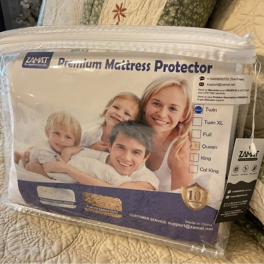 NEW WITH TAGS ZAMAT PREMIUM TWIN MATTRESS PROTECTOR
